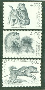 GREENLAND 409-11 MNH CV $6.50 BIN $3.75