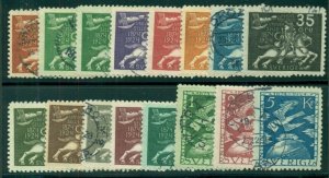 SWEDEN #213-28 (211-25) Complete UPU set, used, nice perfs, Scott $855.75