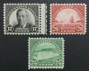 MOMEN: US #697-699 MINT OG NH VF #24421