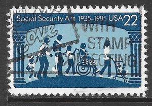 USA 2153: 22c Social Security Act 1935-1985, used, VF