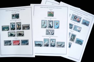 COLOR PRINTED TAAF: FRENCH ANTARCTICA 1955-2010 STAMP ALBUM PAGES (104 il.pages)