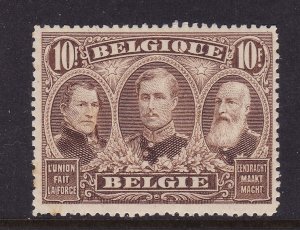 Belgium Scott 122, 1915 10 F Three Kings,  F/VF MH Scott $20