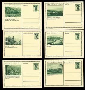 AUSTRIA (108) Scenery View Mixed Face Value Postal Cards c1950s ALL MINT UNUSED