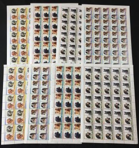 TUVALU Dogs Sheets x 8 MNH(400 Stamps) (BLK19)