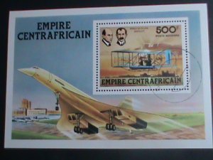 Central Africa Stamp-1978 The Wright Brothers & Glider  CTO-S/S sheet