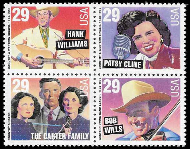 PCBstamps  US #2771/2774a Block $1.16(4x29c)Country Music, MNH, (10)