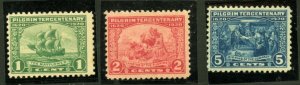 US 548-50 Pilgrim Tercentenary Mint LH