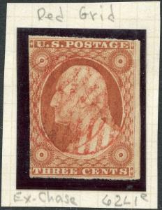 #10 F-VF USED POS.62L1e WITH RED GRID CANCEL EX-CHASE CV $210.00 BP1425