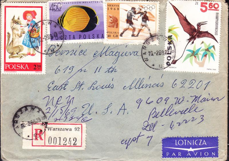 Poland Cover Lot 1960's-1970's Family Correspondence to USA