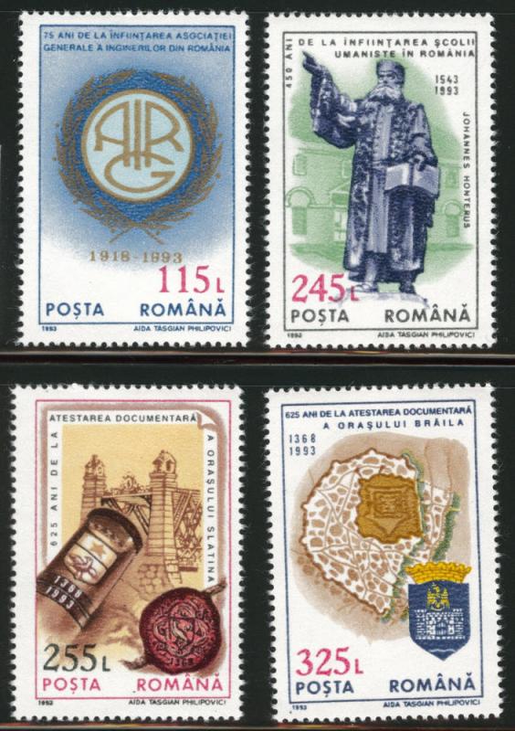 ROMANIA Scott 3870-3 MNH** set 1993