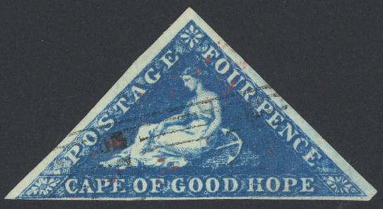 Cape of Good Hope Sc# 13 Used 1863-1864 dark blue Hope Seated