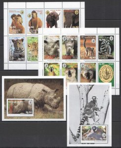 A0758 1993 Antigua & Barbuda Fauna Animals Celebrate The Wild 2Bl+2Kb Mnh