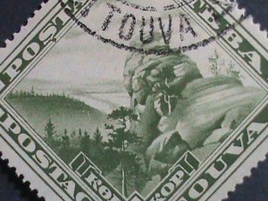 ​TANNU TUVA-1935-SC# 58 ROCKY OUT CROPPING USED -VERY FINE- VERY HARD TO FIND