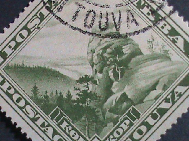 ​TANNU TUVA-1935-SC# 58 ROCKY OUT CROPPING USED -VERY FINE- VERY HARD TO FIND