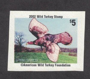 AWTF3p - American Wild Turkey Foundation Stamp. Proof Single.  MNH. OG.