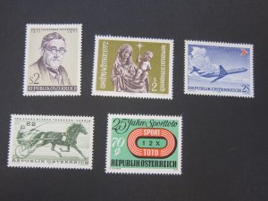 Austria 1971 Sc 913,933,941,953,1007 set MNH