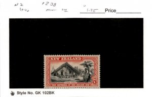 New Zealand, Postage Stamp, #238 Mint LH, 1940 Maori (AC)