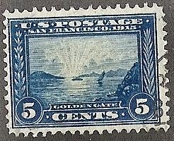 US  399  Used 19134 5c blue Panama-Pacific Expo