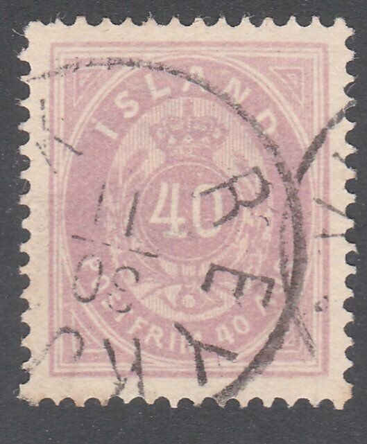 ICELAND 1886 40 ore fine used SG23a.........................................F686