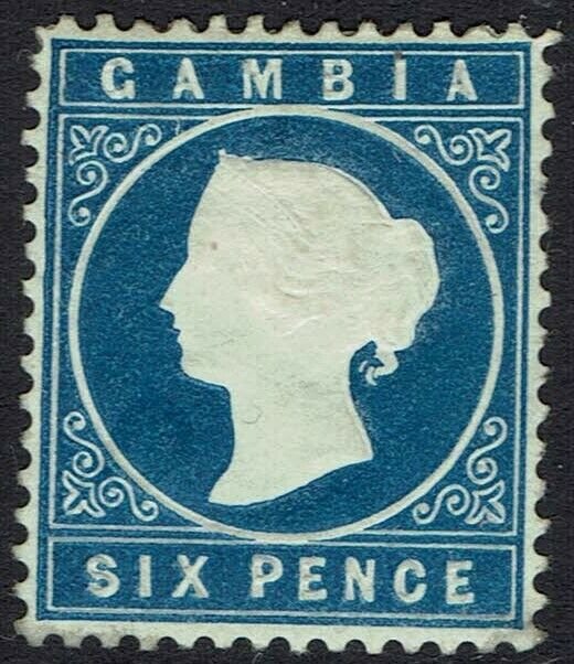 GAMBIA 1880 QV CAMEO 6D WMK CROWN CC SIDEWAYS 