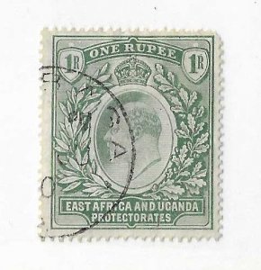 East Africa and Uganda Protectorate Sc #25 1R pale green used VF