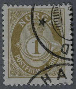 Norway #74 Fine Used Light Cancel