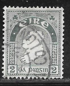 Ireland 68: 2p Map of Ireland, used, F-VF