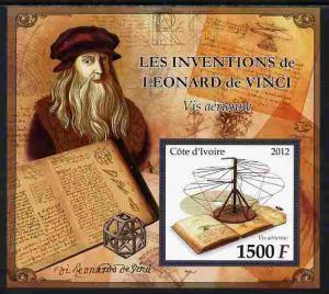 Ivory Coast 2012 Inventions of Leonardo da Vinci #5 Air S...