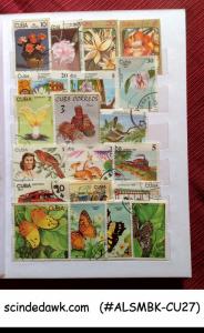 COLOURFUL COLLECTION OF CUBA STAMPS IN SMALL STOCK BOOK - 360 USED STAMPS