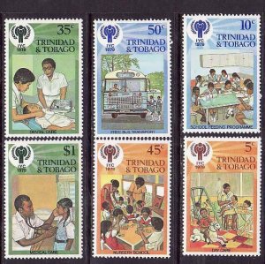 Trinidad & Tobago-Sc#302-7-unused light hinged set-Year of the Child-1979-