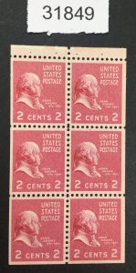 US STAMPS #806b MINT OG NH BOOKLET PANE  LOT #31849