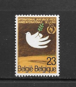 BIRDS - BELGIUM #1239 PEACE DOVE MNH