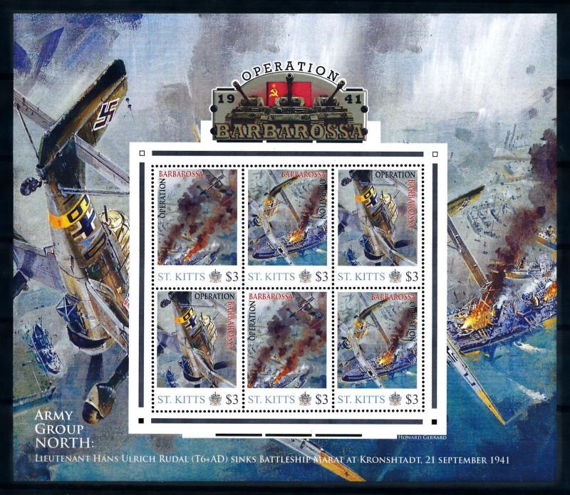 [91894] St. Kitts 2011 World War 2 Operation Barbarossa Sheet MNH