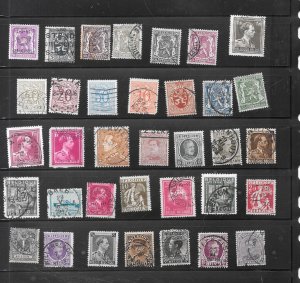 BELGIUM 35 DIFFERENT OLD VINTAGE USED STAMP COLLECTION PACKET LOT