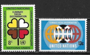 United Nations NY 220-21 Racial Discrimination set MNH