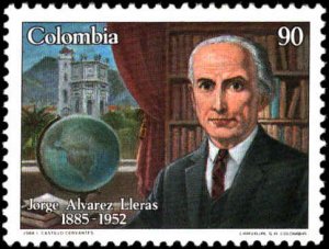 Colombia #985, Complete Set, 1988, Space, Never Hinged