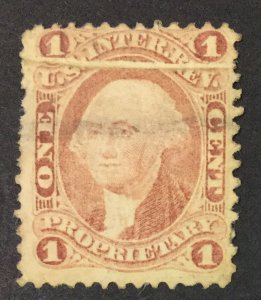 MOMEN: US STAMPS #R3c VAR PREPRINT PAPER FOLD REVENUE USED LOT #46784