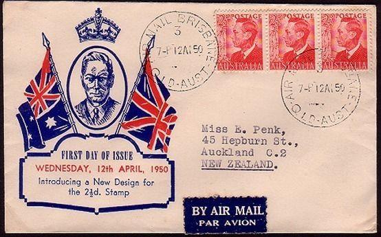 AUSTRALIA 1950 GVI 2½d commem FDC..........................................40358