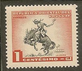 Uruguay   Scott  606   Horse & Rider    MNH