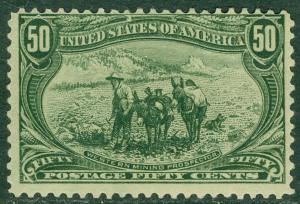 EDW1949SELL : USA 1898 Scott #291 Mint Never Hinged PO Fresh PSAG Cert Cat $1800