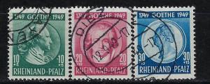 Germany - under French occupation Scott # 6NB7 - 6NB9, used