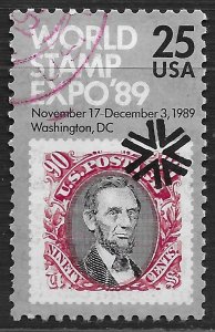 US #2410 25c World Stamp Expo, 1989