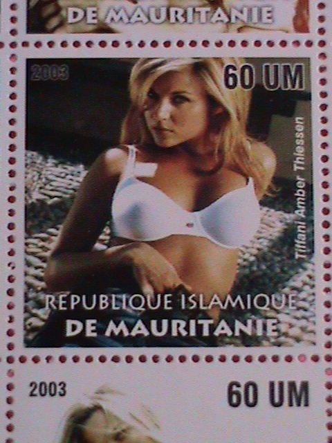 MAURITANIA  STAMP-2003-FAMOUS ACTRESSES-MNH STAMP SHEET -RARE