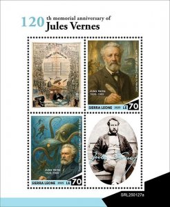 SIERRA LEONE - 2025 - Jules Verne - Perf 4v Sheet -Mint Never Hinged