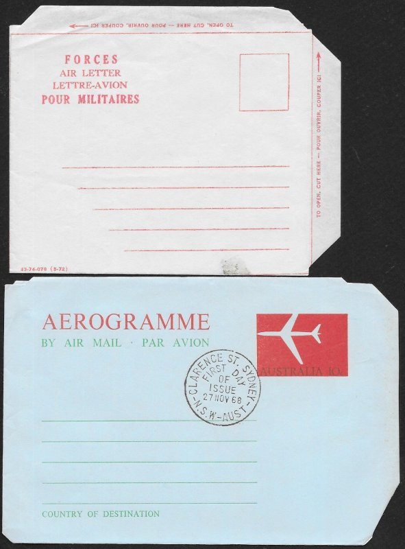 WORLDWIDE (81) Aerogrammes Unused & Used Entires