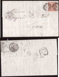 GB-#2157b-cover-4p vermilion to France-Sc#43a-London B/S-My 14