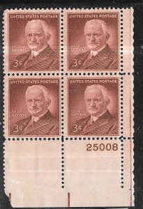 US #1062 3c George Eastman Plate Block of 4 (MNH) CV $1.00