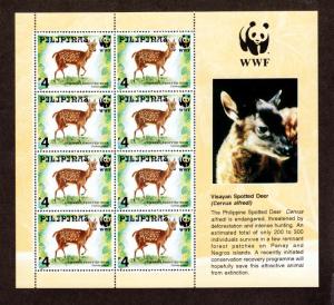 Philippines # 2476a-2479a Mint NH S/S WWF Animals!