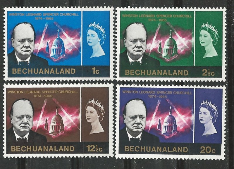 Bechuanaland # 206-09  Churchill Memorial  (4) Mint NH