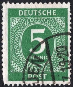 Germany: SC#534 5pf Numeral (1946) Used/Fault